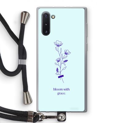Bloom with grace: Samsung Galaxy Note 10 Transparant Hoesje met koord