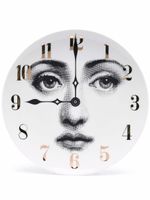 Fornasetti horloge à imprimé visage - Blanc - thumbnail