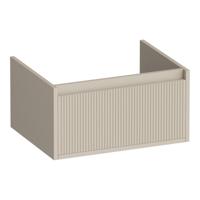 Brauer Hope Wavy - Onderkast - 60 cm - met 1 Softclose Lade Greeploos en 1 Sifon Uitsparing - Mat Beige