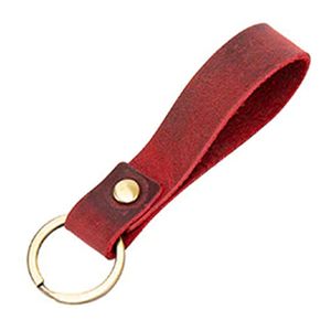 Sleutelhanger Lus Leer Rood met Sleutelring