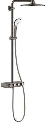 Grohe Euphoria SmartControl 310 regendoucheset met 5 straalsoorten en thermostaatkraan Ø31cm hard graphite geborsteld
