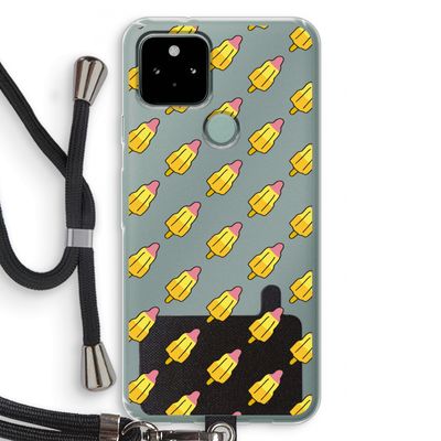 Waterijsjes: Pixel 5 Transparant Hoesje met koord