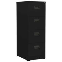 Archiefkast 46x62x133 cm staal zwart