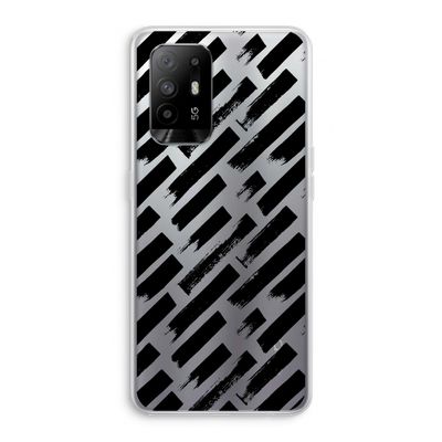 Zwarte vegen: Oppo A95 5G Transparant Hoesje