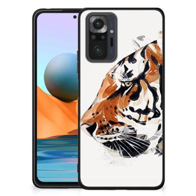 Kleurrijke Telefoonhoesje Xiaomi Redmi Note 10 Pro Watercolor Tiger