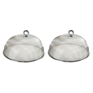 Set van 4x stuks voedselkappen van metaal 30 cm