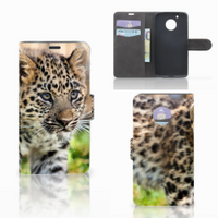 Motorola Moto G5 Telefoonhoesje met Pasjes Baby Luipaard - thumbnail