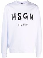 MSGM sweat à logo imprimé - Blanc