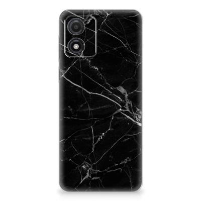 Motorola Moto E13 | TPU | Siliconen hoesje | Marmer Zwart - Origineel Cadeau Vader