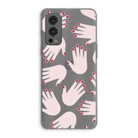 Hands pink: OnePlus Nord 2 5G Transparant Hoesje