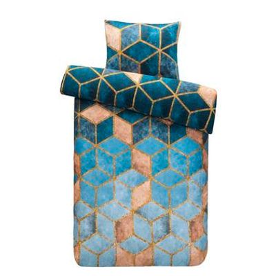 Dekbedovertrek Tornio grafisch - blauw - 140x200/220 cm