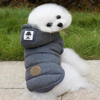 Winter gewatteerde jas super warm en zacht katoen jas voor huisdier hond grootte: XL (grijs)