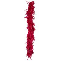 Kerst boa - veren slinger - Bordeaux rood - 180 cm - 50 gram - kerstboomversiering - kerstslinger