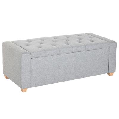 Kruk Home ESPRIT Lichtgrijs Polyester Hout 120 X 50 X 42 CM
