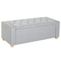 Kruk Home ESPRIT Lichtgrijs Polyester Hout 120 X 50 X 42 CM