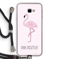 Pink positive: Samsung Galaxy J4 Plus Transparant Hoesje met koord