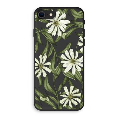 Wit bloemenpatroon: iPhone SE 2020 Biologisch afbreekbaar hoesje