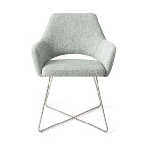 Jesper Home Yanai eetkamerstoel Soft Sage cross steel