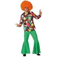 Verkleed - Flower Power - Hippie Sixties - overhemd - met bloemen - heren