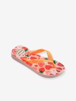 Bedrukte teenslippers sinaasappel