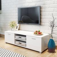Tv-meubel 140x40,5x35 cm hoogglans wit