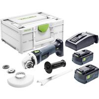 Festool AGC 18-125 5,0 EBI-Plus 577700 Haakse accuslijper 125 mm Incl. accu, Incl. lader 18 V 5.00 Ah