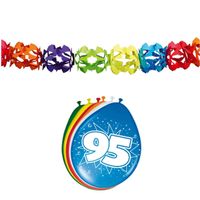 Folat Party 95e jaar verjaardag feestversiering set - Ballonnen en slingers - thumbnail