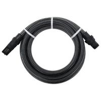 VidaXL Zuigslang met pvc koppelingen 1,1&apos;&apos; 10 m pvc zwart