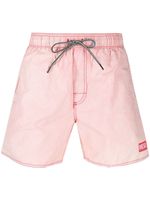 Diesel short de bain à patch logo - Rose