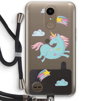 Vliegende eenhoorn: LG K10 (2017) Transparant Hoesje met koord