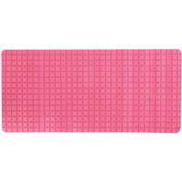 Douche/bad anti-slip mat badkamer - rubber - fuchsia roze - 76 x 36 cm - rechthoek - thumbnail