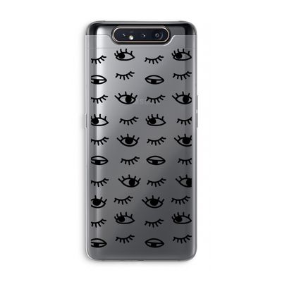 Eye pattern #2: Samsung Galaxy A80 Transparant Hoesje