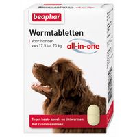 Beaphar Wormmiddel all-in-one (17,5 - 70 kg) hond 6 tabletten