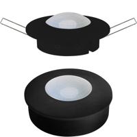 Bewegingssensor PIR - Kozolux - 6m - Max 300W - 360D - Inbouw en Opbouw - Rond - Zwart