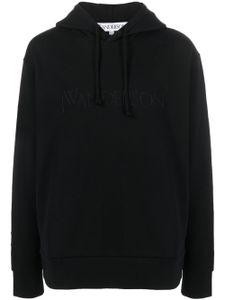 JW Anderson hoodie en coton à logo brodé - Noir