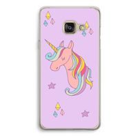 Roze eenhoorn: Samsung Galaxy A3 (2016) Transparant Hoesje