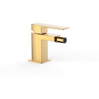 Bidetkraan Tres Slim | Opbouw | Mengkraan | 1-hendel | Vierkant | 24k Goud glans