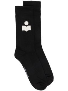 MARANT chaussettes Siloki à logo intarsia - Noir