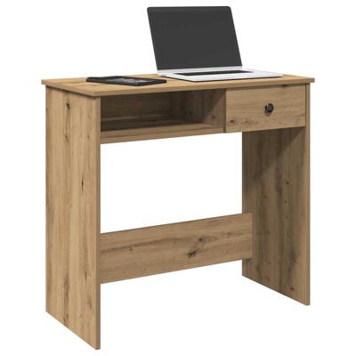 Bureau 80x40x75 cm bewerkt hout artisanaal eikenkleurig
