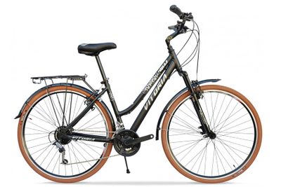 Vitoria City Bike 7-Versnellingen Stadsfiets - Zwart Vitoria City Bike 7-Versnellingen Stadsfiets - Zwart