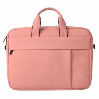 DJ03 waterdichte Anti-Scratch anti-diefstal een-schouder handtas voor 13 3 inch laptops met koffer riem (roze)