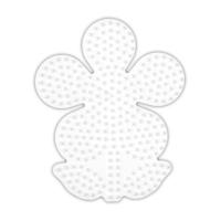 Hama strijkkralen grondplaat bloem wit | 5 stuks