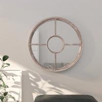 VidaXL Spiegel rond 40x4 cm ijzer zandkleurig
