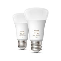 Philips Lighting Hue LED-lamp (2 stuks) 871951429131700 Energielabel: F (A - G) Hue White & Col. Amb. E27 Doppelpack 2x800lm 75W E27 11 W Warmwit tot koudwit - thumbnail