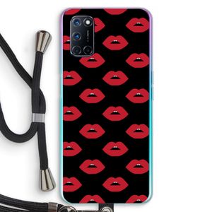 Lips: Oppo A92 Transparant Hoesje met koord