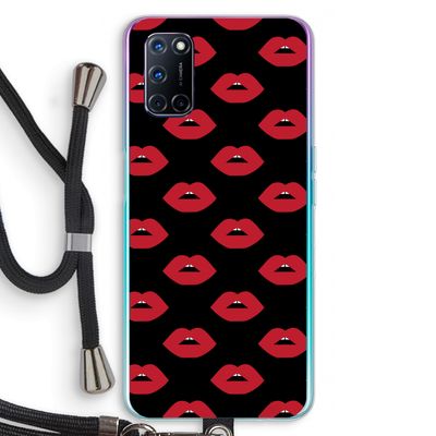 Lips: Oppo A92 Transparant Hoesje met koord