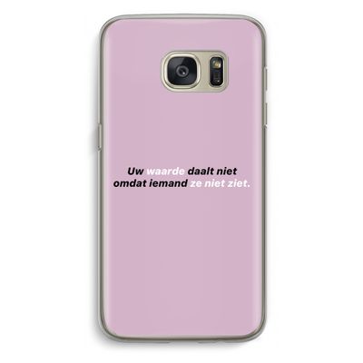 uw waarde daalt niet: Samsung Galaxy S7 Transparant Hoesje