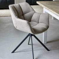 Rivièra Maison Draaibare Eetkamerstoel 'Carnaby' kleur Light Flax