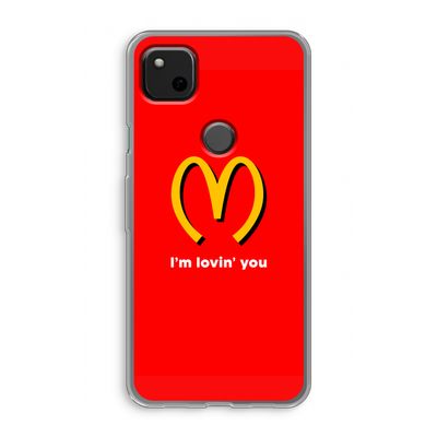 I'm lovin' you: Google Pixel 4a Transparant Hoesje