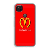 I'm lovin' you: Google Pixel 4a Transparant Hoesje